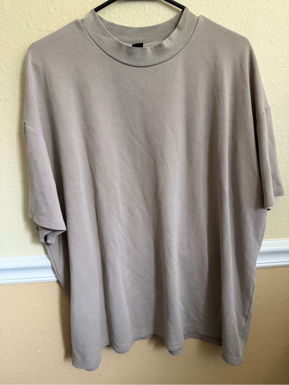 Boohoo Mens Oversized Short-Sleeve Tee in Taupe